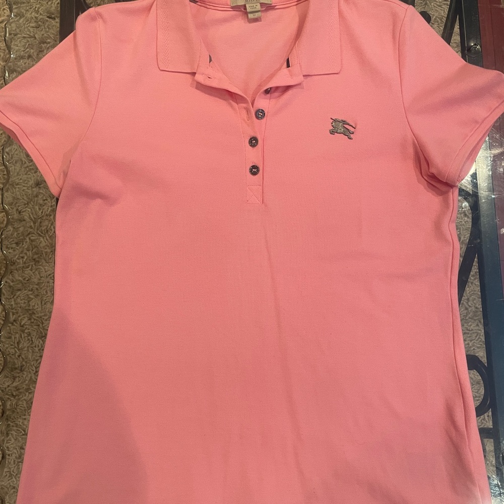 Pink Burberry Polo Shirt